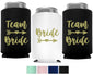 Bride and Team Bride Bachelorette Party Can Coolers, Set of 12 White and Blush Pink Beer Can Coolies, Perfect Bachelorette Party Decorations and as Brides Maid Gifts (Blush Pink)