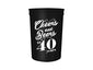 Cheers and Beers to 40 Years Birthday Party Cups, Set of 12, 16oz Black and White Stadium 40th Birthday Cups, Perfect for Birthday Parties, Birthday Decorations