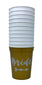Bride Tribe Bachelorette Party Cups - White & Gold - Perfect Bachelorette Party Decorations for Weddings, Bridal Showers, and Engagements 16oz - Set of 12 Stadium Cups