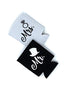 Mr. and Mrs. Can Coolers, Set of 2, 1 White and 1 Black Beer Can Coolies, Cute Wedding Gifts, Novelty Can Cooler, Perfect Engagement or Anniversary Gift, Bridal Shower Gift