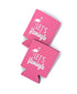 Let's Flamingle!, Set of 12 Pink and White  Can Coolers Cups, Flamingo Can Coolers Perfect for Birthday Party, Bachelorette Party, and Bridal Showers  (Let's Flamingle)