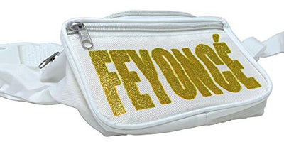 Bachelorette Party Feyonce Fanny Pack - Bride Feyonce Phanny Packs - White Feyonce Fannie Pack with Gold Letters