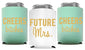 Cheers Bitches and Future Mrs. - Bachelorette Party Can Coolers with insulated Covers, Set of 12 White and Mint Green Beer Can Coolies, Perfect Bachelorette Party Decorations and Brides Maid Gifts
