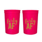 40th Birthday Party Cups, Forty AF, 40 AF, 40th Birthday Party Cups Set of 12 16oz Cups, 40th Birthday Stadium Cups, Perfect for Birthday Parties, Birthday Decorations (White)