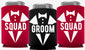 Groom and Grooms Squad Bachelor Party Can Coolers, Set of 12 Beer Can Coolies, Perfect Bachelor Party Decorations and as Grooms Men Gifts